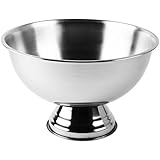 Krollmann Design Sektkühler aus Edelstahl Ø40 cm Champagnerschale für bis zu 6 Flaschen – Flaschenkühler für den edlen Genuss von Champagner, Sekt, Wein, Spirituosen, Bier (40, Silber poliert)