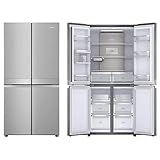 Bauknecht BQ9 U2L Active Quattro Side-by-Side Kühl-/Gefrierkombination / 4 Door / Multitemperatur-Zone / 187,4 cm / 384L Kühlteil / 207L Gefrierteil, Inox Look