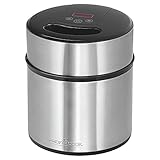 Profi Cook Eismaschine PC-ICM 1140 Eiscreme-Maker für Speiseeis, Frozen-Joghurt und Sorbet, inkl. Rezept-Vorschläge, bis zu 1,8 Liter Speiseeis, LED-Display, edelstahl