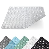 Toniamo Duschmatte 53x53cm transparent |Antirutschmatte Dusche in Premium-Qualität |komfortable Rutschmatte Wellness |Badematte rutschfest |antibakteriell & maschinenwaschbar |Duscheinlage rutschfest