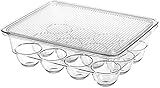 KURKUR Eierregal, Eierboxen transparent 14.12.21 Gitter Kühlschrank Eierhalter Box mit Deckel Küche Frische getrennt Aufbewahrungsspeicher Spawere Tablett Ei (Color : 14cells)