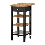 IKEA Stenstorp Küchenwagen, schwarz-braun, Eiche