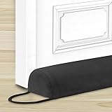 DCUINS Selbstfüllender Tür-Zugluftstopper 36 Zoll, DIY Zugluftstopper für Unterseite der Tür, Geräuschblocker für Türen und Fenster, Maschinenwaschbar, Schwarz