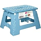 Tritthocker Klapphocker 22 cm Faltbar Kinderfußbank Klapptritt Bad-Hocker Klappbar Kindertritt Klein Aufstiegshilfe Küchenhocker Für Kinder Erwachsene (Türkis)