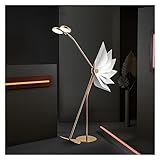 BAUFAS Acryl-Stehlampe, postmoderne Strauß-Stehlampen, LED-Luxus, einfaches Stehlicht for Zuhause, Wohnzimmer, Dekor-Beleuchtung (Color : White)