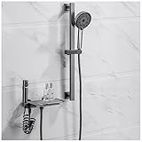 SWHC Badewannenarmatur mit Handbrause, Badewannenarmatur mit Handbrause, Bidet Sprayer Wasserfall Mischbatterie Badewanne Wandmontage Messing Wasserhahn Badewanne Grau