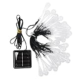 Changor Solar-Außenlichterkette, Solar-Lichterkette, lange Batterielebensdauer, IP65, wasserdicht, 30 LED-Lampen, 2 Lichtmodi für Deck(#1)