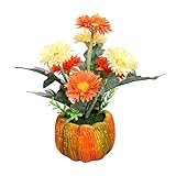 Ornamente Dekoration Home Thanksgiving Kürbisdekoration Topfdekoration Blumendekoration & Aufhänger Blumensäule Schwarz Garten (C, One Size)