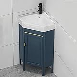 Badezimmer-Waschtisch mit Waschbecken, Waschtischunterschrank mit Waschbecken, einteilige Keramikstruktur, moderner Badezimmerschrank mit Tür und sanft schließendem Scharnier ( Size : 38x38x80cm )