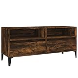 Tidyard TV-Schrank TV-Ständer Medienschrank Lowboard Sideboard Fernsehschrank Fernsehtisch HiFi-Schrank TV Bank,TV Table,TV Möbel TV Kommode Fernseher Regal TV Tisch Holzwerkstoff Räuchereiche