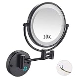 ECUCU Make-up-Spiegel zur Wandmontage, Badezimmer-Make-up-Spiegel, 20,3 cm, 360-Grad-Drehung, perfekt for Schlafzimmer, Schminktisch oder Badezimmer-Waschtisch