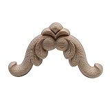 Unbehandeltes Holz Holzleisten Schnitzlinien Holzaufkleber Holzapplikation Onlay Geschnitzt Unbemalt Retro Blumen Eckschrank Aus Holz 12 X 12 Cm 4 Stück