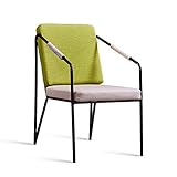 XOUVY Stühle Esszimmerstühle Weiche Sitzlehne Küchenstühle Stabile Metallbeine Langlebig Stark (Farbe: Grün) Farbe: Grün (Farbe: Grün)