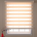 Hleane Tag-Und-Nacht-Zebra-Rollos, Doppelrollos, Verdunkelungsvorhänge, Durchscheinende Sichtvorhänge, Mit Aluminiumkassette Und Installationszubehör, Für Fenster Und Türen (W110Xh190Cm/43X75In)/W70*1