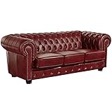 Max Winzer Sofa 3-Sitzer Norwin Wischleder rot