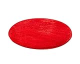 Shaoyao Badematte | kuscheliger Hochflor | Rutschfester Badvorleger In 9 Größen Rot 60 * 60CM
