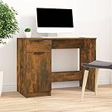 XIAOGUANG Schreibtisch, Pc Tisch, Computertisch, Bürotisch, Nähtisch, Gaming Tisch, Computer Desk, Räuchereiche 100x50x75 cm Holzwerkstoff