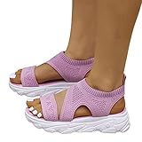 Muffin Sandalen zum Schnüren Damen Elipinks Orthopädische Sandalen, Modern Muffin-Sandalen zum Schnüren mit Kontrasteinsätzen, Sandalen mit Schnürung, Sommersandalen für Damen