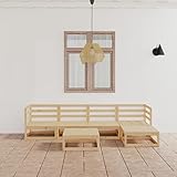 UTUMAX Nice Cool-6-teiliges Gartenlounge Set aus massivem Kiefernholz