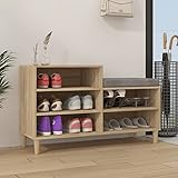 XIAOGUANG Schuhregal, Shoe Rack, Schuhständer, Schuhschrank, Schuh Regal, Kleinmöbel, Schuhe Regalsystem, Sonoma-Eiche 102x36x60 cm Holzwerkstoff