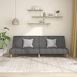 BULANED Schlafsofa Bettgestell, Relaxsofa, Loungesofa, Relaxcouch, Sofa für Jugendzimmer, Sofa für Schlafzimmer, Couch für Wohnzimmer, Grau Metall 90x200 cm