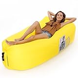 covacure Aufblasbares Sofa Luftsofa Luftsack - 185 x 90 x 45 cm Air Lounger, Kompakt, Wasserdicht, Tragbar, Camping Gadgets für Strand, Outdoor, Camping, Wandern, Picknic