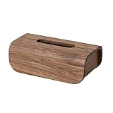LIMKOO Taschentuchhalter Schwarze Nussbaum-Papierbox Wohnzimmer Couchtisch Tissue Box Holz Tissue Box Esstisch Schlafzimmer Papierbox Taschentuchspender