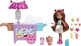 Enchantimals Der Eiswagen mit Yanna York Puppe (15 cm) und Hundefigur, mehr als 15 Elemente, Kinderspielzeug, ab 4 Jahren, HHB88