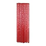 Clode® Decorative Sheer Voile Curtains 1 Panel 100x200cm Christmas Snowflake Window Drape Curtain 1PCS Tulle Voile Home Decor Basic Drapes for Bedroom Living Room