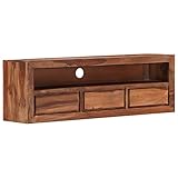 vidaXL Sheesham-Holz Massiv TV Schrank Board Tisch Möbel Lowboard Fernsehtisch Fernsehschrank Sideboard Fernseher Schrank Fernsehmöbel 120x30x40cm