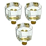 KHAMEO 3 Stück Schrankknöpfe Aus Massivem Acryl-Messing Für Möbel, Schubladengriffe Im Nordischen Stil, Transparente Griffe, Türhebel, Schrank, Küchenschrank, Hardware Für Kleiderschrank, Tür(C)/D