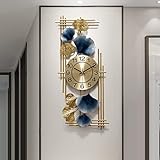 Hengqiyuan Wanduhr Wohnzimmer Groß Modern, Wanduhren Küche Ohne Tickgeräusche, Uhr Wand Metall Kreativ für die 3D Kunst Wanddekoration zu Hause,Vertical