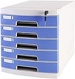 Aktenschrank 7. Etage 5 Schubladen Kunststoff Desktop Sicherheitsschrank Aktenschrank Aufbewahrungsbox Desktop Büro Spind Home Office Möbel Bücherregal (Farbe: D)