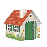 FOLDZILLA Spielhaus XXL 1,2 x 1,15 x 1,13 m aus Pappe Pappspielhaus Karton Haus - Spielhaus Gartenhaus