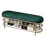 MEFFEE Multifunktionaler Schuhhocker mit weichem Kissen,Haushalt kann auf dem Schuhschrank sitzen,Sofahocker,Bank,Eingangstür,Schuhhocker,Tür,weiche Tasche,doppellagiger Schuhwechselhocker,80 x 32