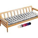 Gartenbankkissen 3 Sitzer Sitzpolster für Terrassenmöbel Küchen Oder Esszimmerbank für den Innen und Außenbereich Bequemes Dickes Kissen Im Blackwatch Stil 120cm/160cm/170cm (Color : Gray, Size : Th