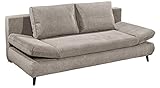 Home4You Schlafsofa - Taupe - mit Gästebettfunktion und Bettkasten - mit Kissen