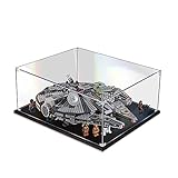 Acryl-Vitrine für LEGO Star Wars Millennium Falcon 75257 Raumschiff-Bauset, staubdichte Aufbewahrung, Dekoration, Sammlerstücke, Vitrine (2 mm)