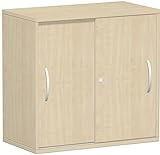 Gera Möbel Schranksystem Flex Schiebetürenschrank, Holzdekor, ahorn/ahorn, 80 x 42.5 x 79.8 cm