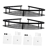 UPKOCH 2 Stück Dreieckiges Regal Badewannenregal Metallregal Schwarze Wandregale Badezimmer-Dreiecksregal Badezimmer-Handtuchhalter Schwebende Regale Für Die Wand