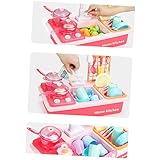 STOBOK 1 Set Anzüge Für Kinder Rosa Kochgeschirr Kinderkochutensilien Spielhaus Spielzeug Kinderspielsets Küchenspielzeug Plastikgeschirr Und Spüle Spielzeug Abwaschspielzeug