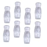 Beatifufu 8 Stücke Leere Kristalle Nachricht Kosmetik Favors Glasbehälter Mikrospender Gesicht Nachfüllbar Dekorationen Handwerk Nägel Flaschen Mikroperlen Pixie Deckel Strasssteine ​​Diy