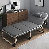 Klappbett, Tragbares Klappbett für Reisen im Freien, Zusammenklappbares Gästebett, 4-Gang-Verstellung Der Rückenlehne, Lager 220 Lbs, für Nickerchen im Büro/Zuhause, Reisen im Freien (Size : B)