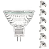 ETUOLMP Halogen MR16 Gu5.3 Halogen Leuchtmittel Dimmbar Halogen 12v 50w Warmweiß 2700K Für Halogenstrahler Einbau Schienenbeleuchtung Pack of 6