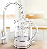 Wasserkocher aus Glas, 1,5 l, 1800 W, Öko-Wasserkocher mit beleuchteter LED-Heizung