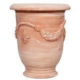 Biscottini Orcio Terracotta-Übertopf, groß, 53 x 63 cm, große Terrakotta-Vasen, frostbeständig, dekorativ und funktional