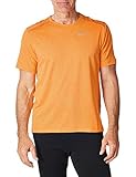 Nike Herren M NK Dry Miler SS Jacquard FF T-Shirt, Magma orange/Htr/Laser orange/(Reflective silv), S