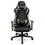 Möbel Akut Chefsessel McRacing Gamersessel Gamingstuhl Bürostuhl Camouflage Militärlook Tarnfarben grün