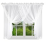 FLYING Curtains Einzigartige Deko Gardinen für Wohnzimmer Schlafzimmer | Fenster-Gardine mit Kräuselband | Dekoration für Zimmer | Scheibengardinen | Modern Home Room Decor LG 162 160 cm