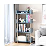 ZAJ Regal 4-stöckiges modernes offenes Bücherregal aus Holz, 60 cm Breite, freistehendes Bücherregal, multifunktionales Bücherregal für Wohnzimmer Standregal Bookshelf